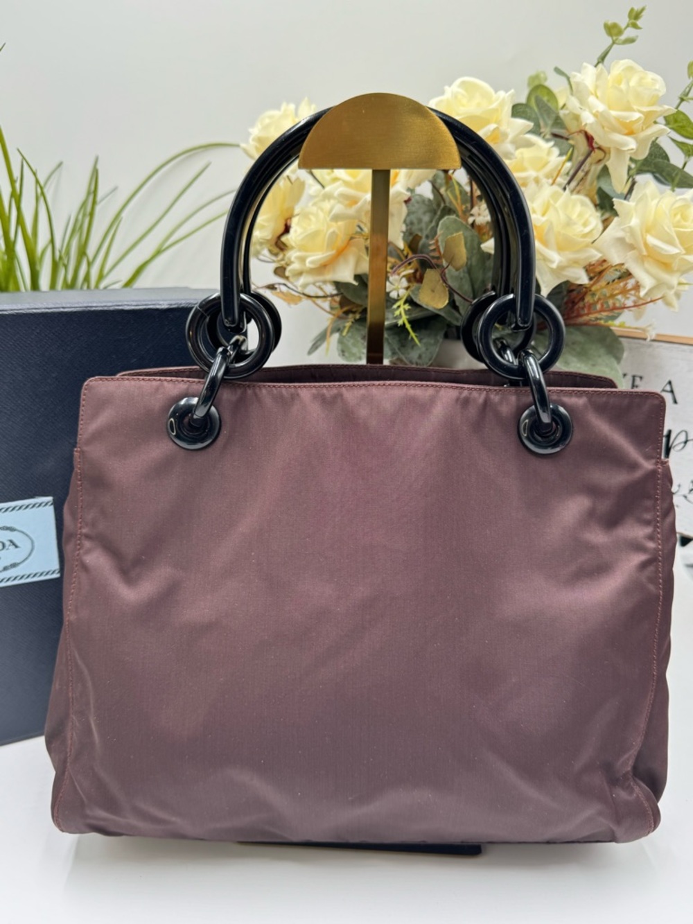 Prada Tessuto Vintage Nylon Tote - Chocolate Brown - Picture 13 of 15